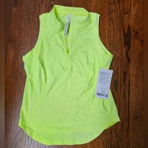 Lululemon Front Zip Mock-Neck Tennis Tank Size 6